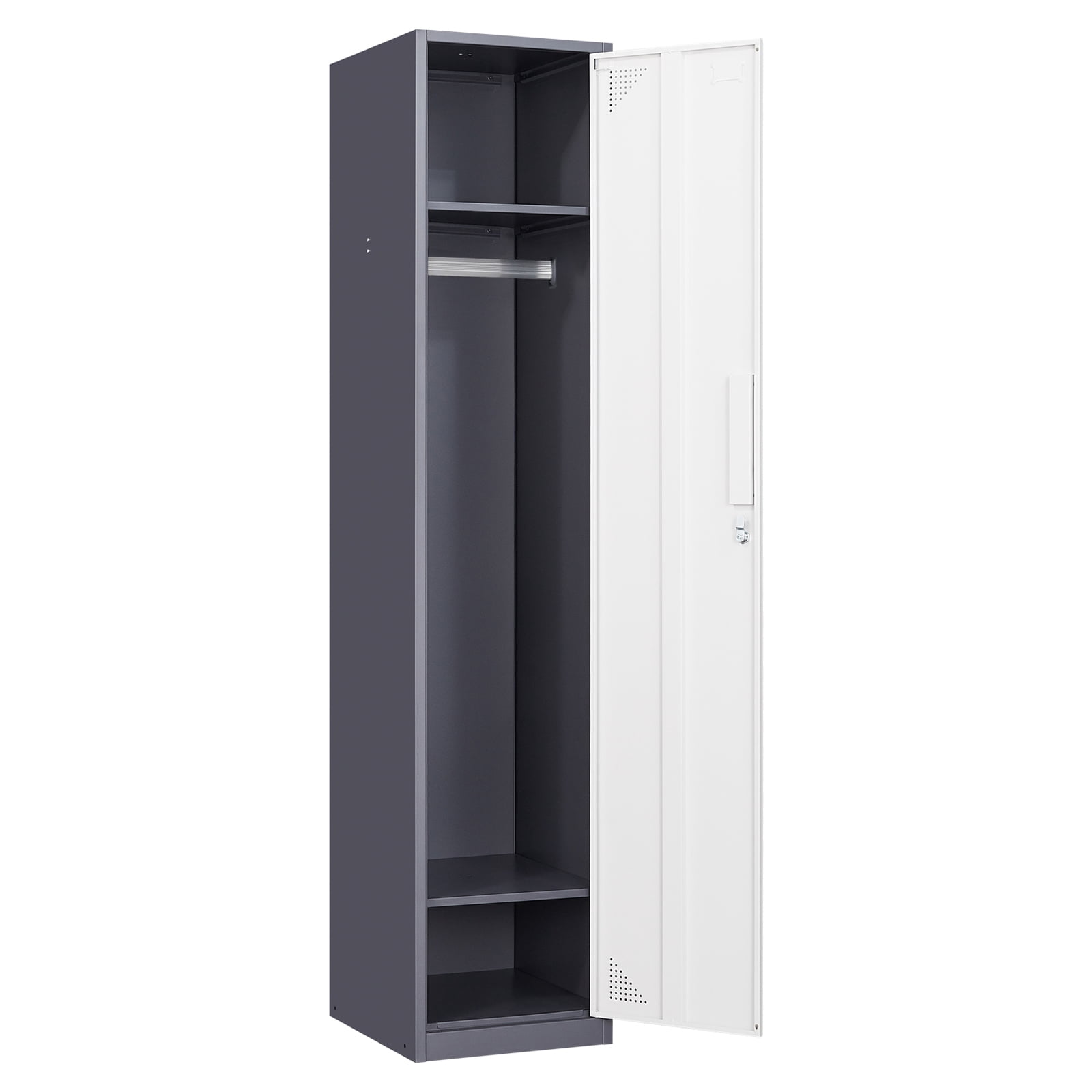 Fesbos Metal Locker 1 Lockable Door,71" Tall Steel Storage Cabinet for School Office Gym Home Employees Staff Sundries Room