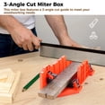 thumbnail image 3 of Caja de ingletes, bloque de ingletes, caja de ingletes de sujeción, caja de ingletes para corte de madera, caja de ingletes de plástico de ingeniería PS, para proyectos de bricolaje de carpintería, 3 of 7