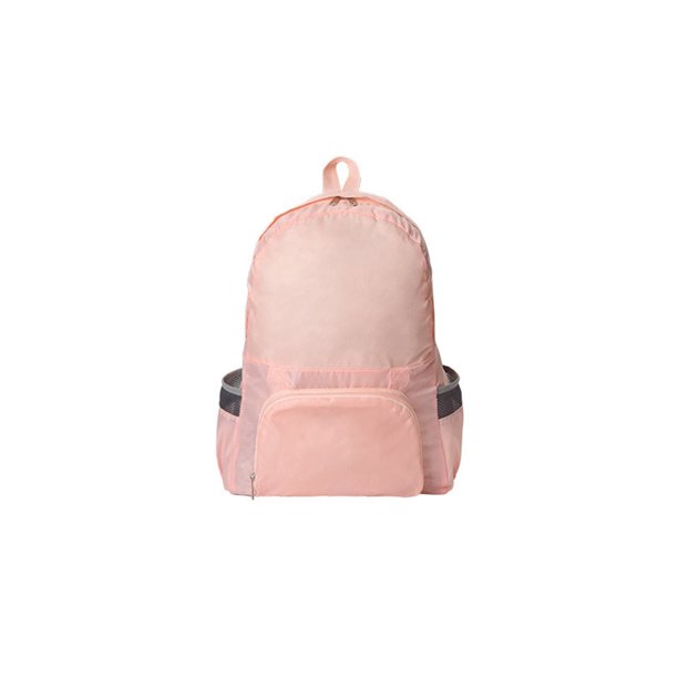 Jumpingount portátil plegable de Color sólido para hombre y mujer, bolsa impermeable con cremallera, para acampar, senderismo, teléfono, botella Envolturas para manijas de equipaje Rosado Jumpingount AP011407-03