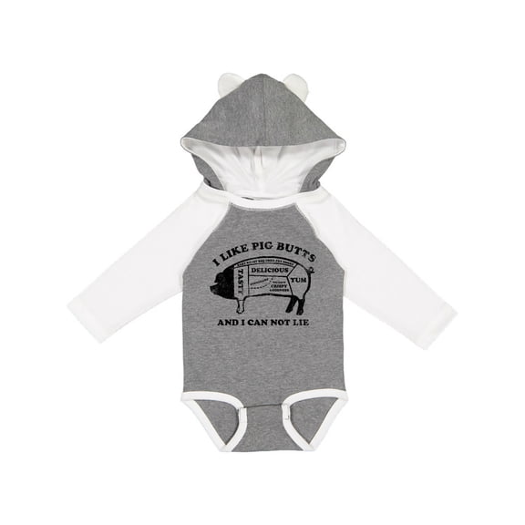 Inktastic I Like Pig Butts Boys or Girls Long Sleeve Baby Bodysuit