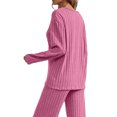 thumbnail image 2 of Matching Sets Women Clothing Fall Winter Two Piece Outfit Sets for Women Wide Leg Pants Ribbed Knit Winter Hot Pink XL, 2 of 9