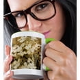 thumbnail image 2 of 3drose, Wildflowers Sepia Grunge, 15oz Two-tone Green Mug, 2 of 6