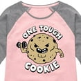 thumbnail image 3 of Instant Message - One Tough Cookie - Strong - Toddler & Youth Girls Raglan Graphic T-Shirt, 3 of 6