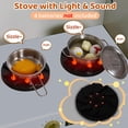 thumbnail image 5 of Pirecart Pretend Play Corner Kitchen Kids Kitchen Playset Wooden Pretend Kitchen Toys with Faucet, Sink, Microwave, Oven, Storage Cabinets and Sounds & Lights, Gray, 5 of 9