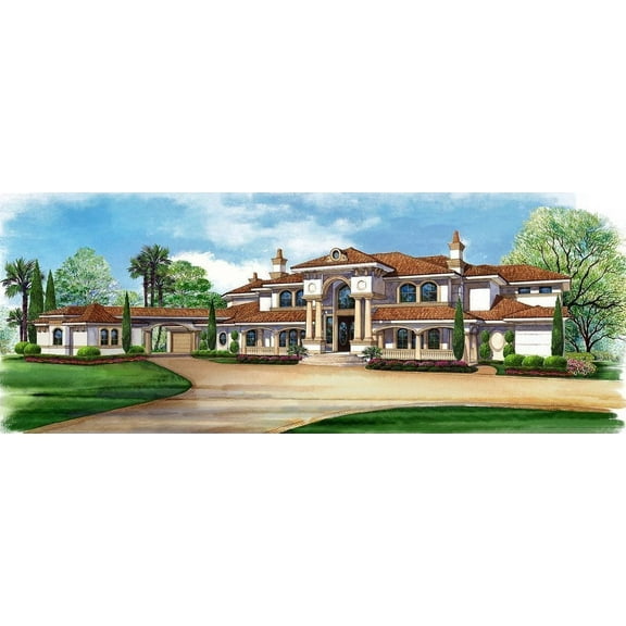 015-10361: Luxury 5 Bed, 7 Bath Luxury Home Plan, 7215 Sq Ft: Full Blueprints with License to Build by Home Plan Marketplace - Lesuto