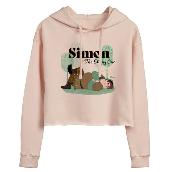 Disney Wish - Simon The Sleepy One - Juniors Cropped Pullover Hoodie