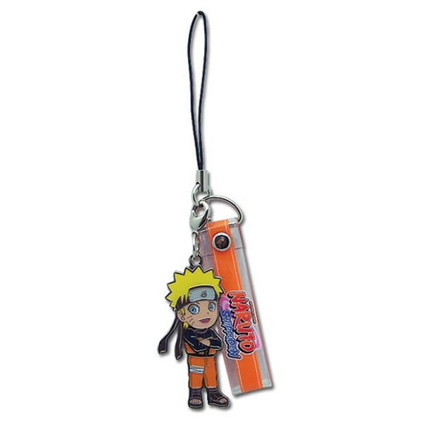 Cell Phone Charm Naruto Shippuden New Chibi SD Metal w/ Strap Anime