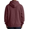 thumbnail image 6 of Fleece Mens Hoodie Vintage Thick Workout Sweatshirt for Men Long Sleeve Pullover with Pocket Wine XL, 6 of 6