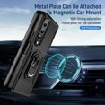 thumbnail image 2 of TECH CIRCLE Galaxy Z Fold 4 Case, Magnetic Ring Kickstand Military Grade Shockproof Heavy Duty Protective with Magnetic Car Mount Holder For Samsung Galaxy Z Fold 4 5G 7.6 inch, Black/Black, 2 of 9