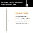 thumbnail image 2 of Uxcell 4 Pcs Éjecteur Droit 1/8 Pouces Dia 250mm (9.8 Pouces) Long GCR15 Pointe Ronde, 2 of 7