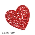 thumbnail image 2 of Eoozwa Valentines Day Heart Cup Mat Set Heat Proof Gold Foil Antiskid Table Placemats for Coffee Dining Home Decor Gift for All Ages, 2 of 6