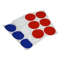 Round dots stickers in Red, White and Blue 50mm - All american colored dot labels 4th of July - 72 pack by Royal Green