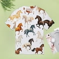 thumbnail image 5 of Cool Horse Women T-Shirt Classic O Neck T-Shirts Short-Sleeve Trendy Animal Print Design Tshirt Casual Clothing, 5 of 5