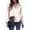 Pink, variant on jinghuiyue Womens Satin Button Down Shirt Casual Long Sleeve V Neck Solid Loose Blouse Dressy Business Tops M
