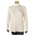 thumbnail image 2 of RALPH LAUREN $65 Womens New 1458 Ivory Ribbed Turtle Neck Top 1X Plus B+B, 2 of 2