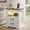 White, variant on VKCC Farmhouse Nightstand with LED and Hidden Drawer, 2 Drawers Bedside Table with Charge Station for Bedroom Living Room, Rustic Brown
