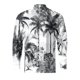 thumbnail image 2 of Camisas De Mezclilla Para Hombre Camisa de manga larga con estampado 3D digital y cuello con botones sueltos para ocio en la playa para hombre (Grey, XL), 2 of 4