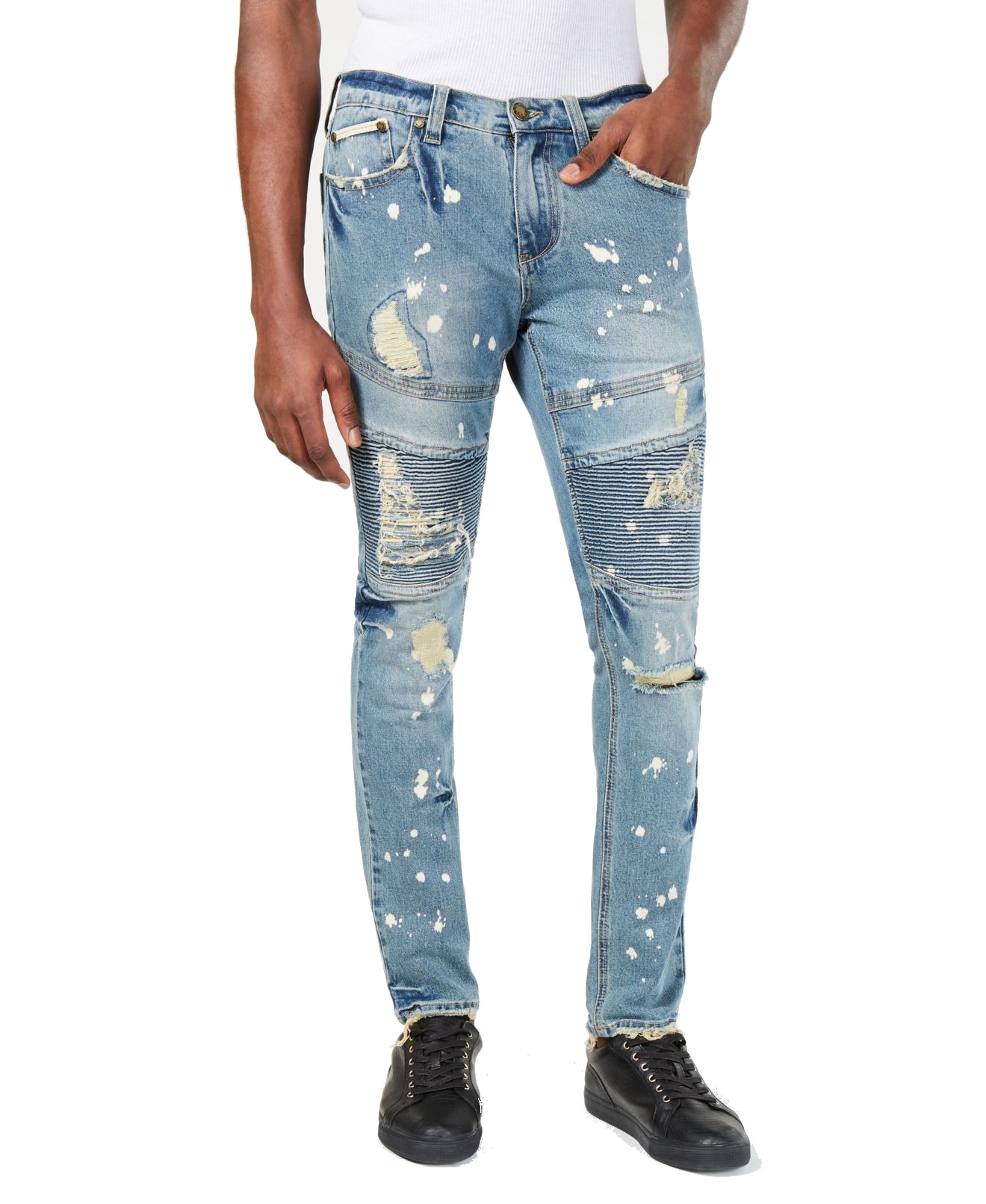 Mens Jeans 32X33 Distressed Slim 