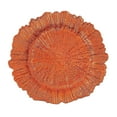 thumbnail image 2 of 24 Orange 13" Acrylic Wooden Textured Round Reef Acrylic Charger Plate, 2 of 5