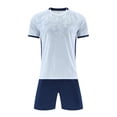 thumbnail image 5 of Kids Soccer Jersey Set for Boys Girls Training Uniform Youth Jerseys Ndbuld Children's Short Sleeve Top With Elastic Waist Shorts Sportswear And Soccer Set For Middle And Big Kids White XS, 5 of 5