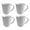 White, variant on Elanze Designs Black Matte Glaze Finish 17 ounce Stoneware Coffee Cup Mugs Set of 4