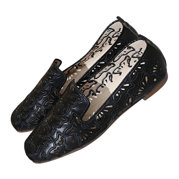 Viluyesy Womens Dress Flats, Wide Width Soft Sole Slip-On 2026 Fashion Ballet Flat Shoes Black