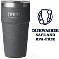 thumbnail image 3 of Pinta reutilizable para fiestas YETI Rambler, forma apilable, 473 ml, color negro, 3 of 7