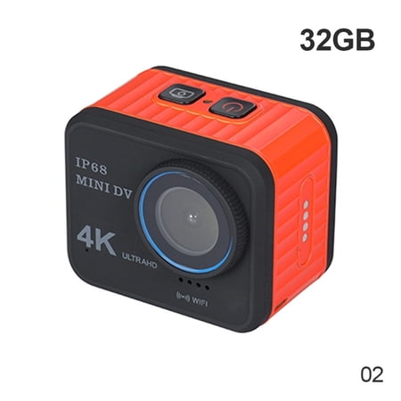 4K Ultra HD Wifi Action Camera 48MP 1.54 inch Screen 4K Video Camera 170D 10m Waterproof Sports DV Helmet Camera with 128GB Card Easy to Use
