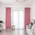 thumbnail image 4 of Paneles de cortinas aislantes para ventanas, cortinas opacas de poliéster perforadas de color rosa, 4 of 8