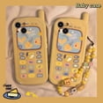 thumbnail image 4 of Cute Phone Case Compatible with iPhone 15 Series, Kawaii Classic Mobile Phone Case with Invisible Stand for Women Girls for iPhone 15 Series with Bracelets (iPhone 15 plus) Yellow, 4 of 7