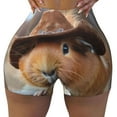 thumbnail image 2 of Picia Cowboy Hat Guinea Pig Printed Workout Shorts for Women Seamless Scrunch Butt Lifting High Waisted Yoga Gym Booty Running Moisture-wicking Short Pants-X-Large, 2 of 9