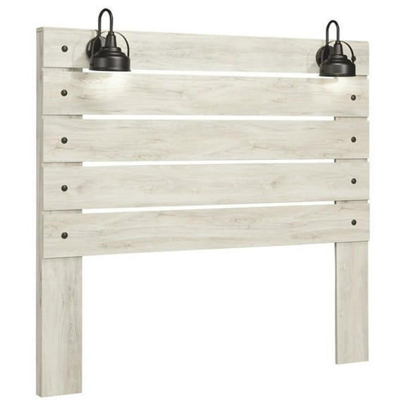Bowery Hill Queen Panel Headboard in White Wash