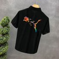 thumbnail image 2 of Camisetas para hombre, camisetas gráficas de acuarela para hombre, camisetas tipo polo con cuello jaspeado, ropa de moda rockera para hombre 2024, cómodas y cálidas, 2 of 4