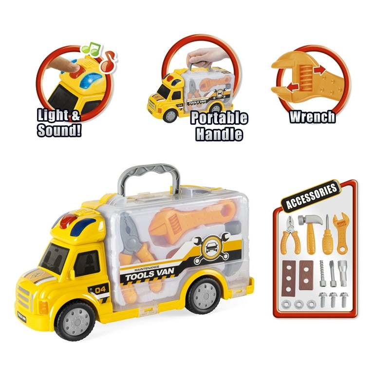 Best Choice Products 15-Piece Kids Portable Repair Truck Pretend