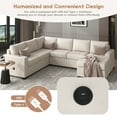 thumbnail image 3 of Holaki 7-9 Seat 108" Modular Combination Sofa with Ottoman L-shaped Corner Combination, USB and Type-C Interfaces, Beige, 3 of 7
