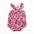 thumbnail image 2 of Sweetie Peach "Coveted Cones" Ruffle Sleeve Bubble Romper, 2 of 3