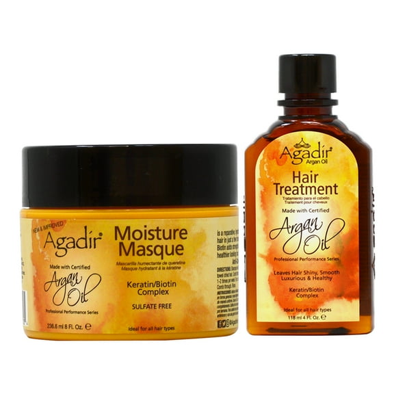 Agadir Moisture Masque 8oz   Oil Treatment 4oz