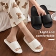 thumbnail image 3 of NIBOLOG Women Slippers Soft Thick Platform Soles Solid Color Non-slip Open Toe Anti-skid Silent No Odor Wear-resistant Bath Beach Indoor Outdoor Slippers, 3 of 7