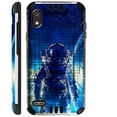 thumbnail image 1 of Compatible with TCL A2 Brushed Metal Texture Silver Guard Hybrid TPU Phone Case Cover (Astronaut), 1 of 1