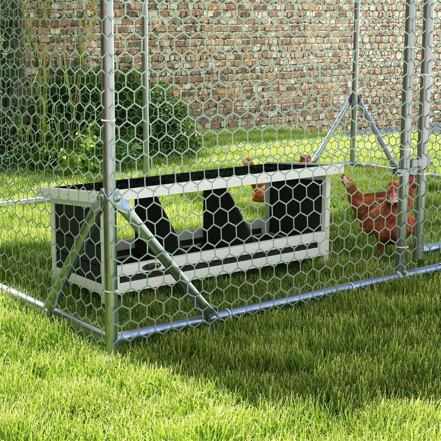 resenkos Wood Chicken Nesting Box, Chicken Coop Accessories with Asphalt Roof, Versatile Use Wood Nesting Boxes for Hens, Gray