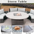 thumbnail image 6 of Direct Wicker  Outdoor Wicker Round Firepit Dining Set with 8 Pieces Rattan Chairs, Grey, 6 of 11