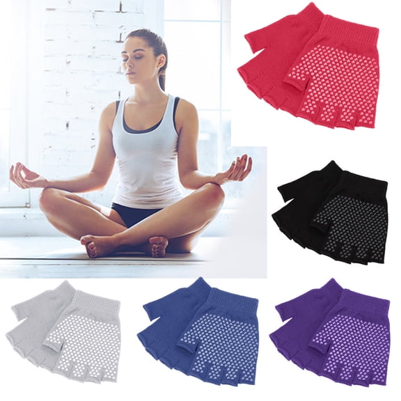 Uscallm 1Pcs Non-slip Workout Gloves, Women's No-Slip Yoga Gloves, Breathable Workout Fitness Gloves, Non-slip Grip Training Gloves, Gym Pilates Bodybuilding Gloves