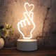 thumbnail image 1 of White Base Creative 3D Tricolor LED Decorative Night Light, Plug Version Heart, 1 of 3