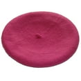thumbnail image 6 of Women Girl Solid Color Warm Winter Beret French Artist Beanie Hat Ski Cap-Red, 6 of 8