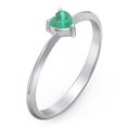 thumbnail image 3 of Heart Birthstone Ring - Emerald (May), 3 of 6