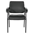 thumbnail image 3 of Scranton & Co Visitor Chair in Black Fabric with Padded Arms, 3 of 9
