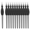 thumbnail image 3 of 12pcs Dual-use Stainless Steel Nail File Dead Skin Pusher Fork Manicure Tools Nail Cuticle Trimmer (Black), 3 of 7