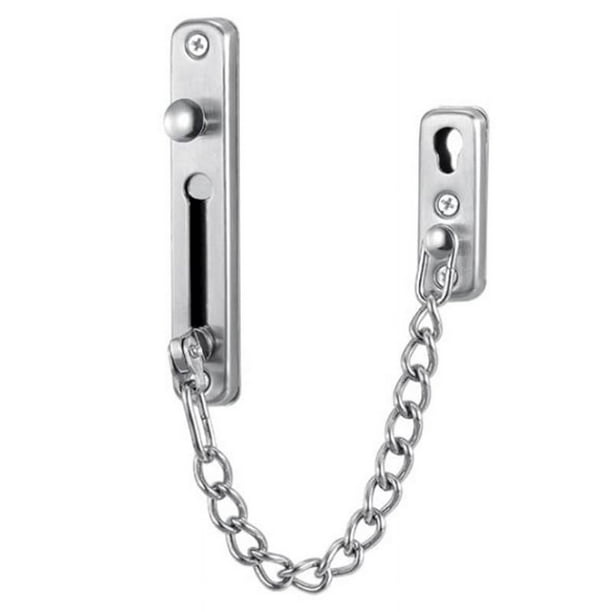 Cadena de seguridad para puerta, cerradura de cadena, cadena de puerta de fundición de acero inoxidable, cadena de seguridad frontal para puerta, protección contra rayones con tornillos, herrajes
