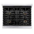 thumbnail image 5 of ZLINE Autograph 30" 4.2 cu. ft. Paramount Dual Fuel Range with 4 Burners in DuraSnowÂ® Stainless Steel with Champagne Bronze Accents, SDRSZ-30-CB, 5 of 9