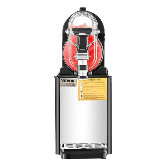 330W Single Bowl Slush Maker - 3L Commercial Slushy Machine w/ Temp Control, Black